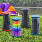 Portable Plastic Folding Telescopic Chair For Fishing Beach Camping Lightweight Adjustable Stool Compact Foldable Seat