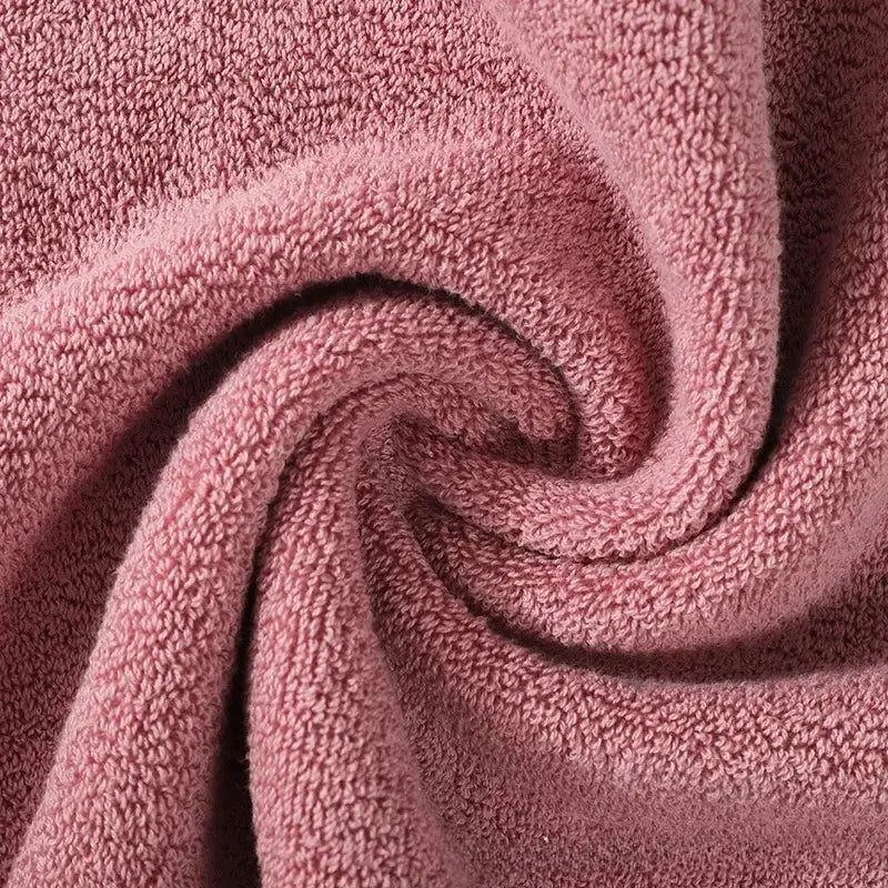 Pink cotton towel set; soft, highly absorbent towels for bathrooms, gyms, hotels and spas