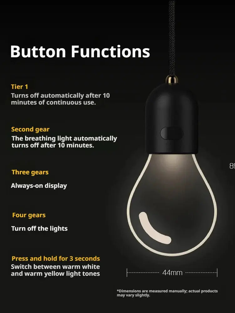 SEAMETAL car interior LED bulb hanging ornament by Simples Market; black pendant bulb with switch