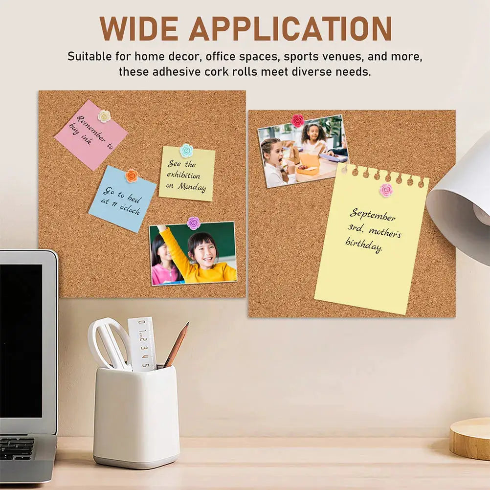 CorkCraft Self-Adhesive Cork Roll 20x200cm For DIY Projects Wall Decor And Bulletin Boards