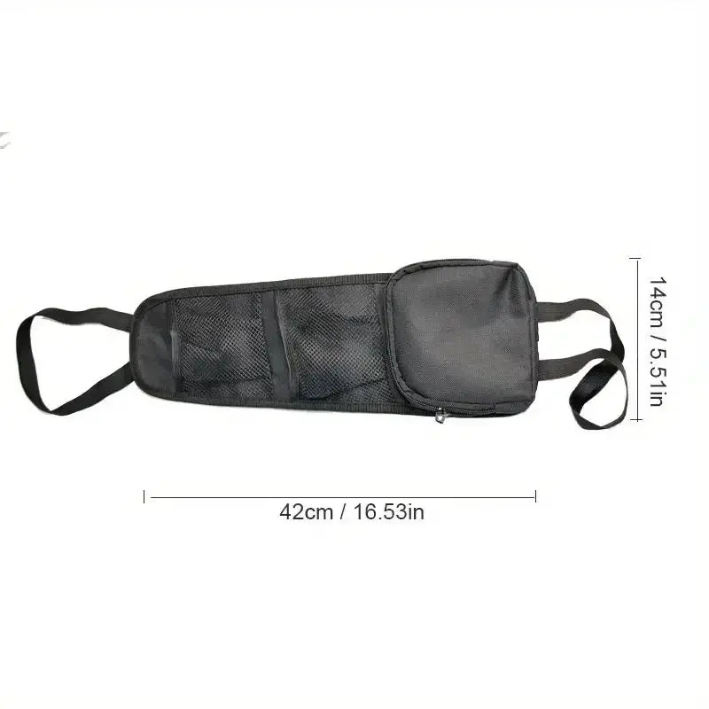 Car seat back hanging bag by Simples Market, black Oxford cloth storage with mesh pocket and zippered compartment
