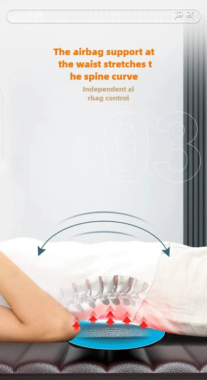 Simples Market electric full-body massage mattress with heating and back airbag support