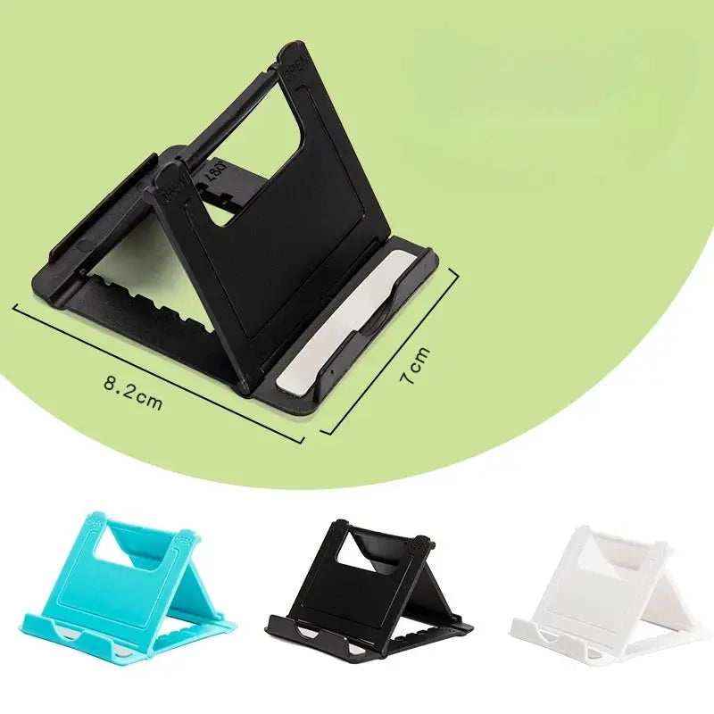 Desktop Lazy Mobile Tablet Folding Stand by Simples Market; three color variants (turquoise, black, white), adjustable and portable