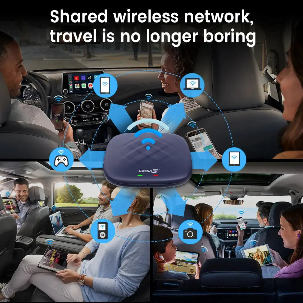 CarlinKit Android Auto Wireless CarPlay AI TV Box in blue by Simples Market, 64/128GB, Netflix and YouTube