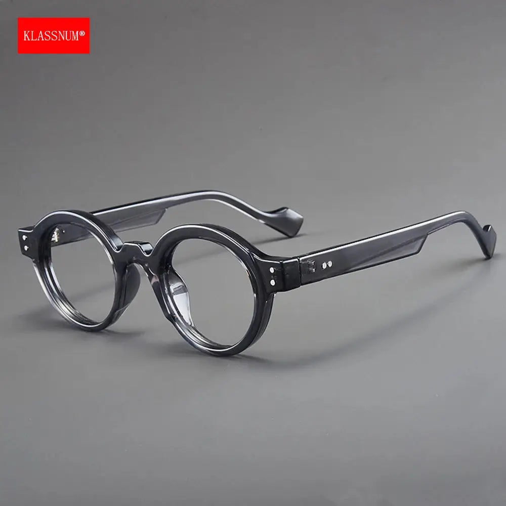 Klassnum Vintage Reading Glasses For Men Small Round Magnifying Lens With Multi Diopter Presbyopia Options 0 To 4.0