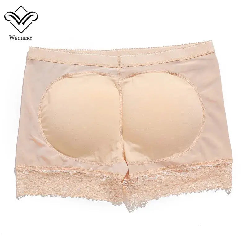 Suita Women Padded Seamless Hip Enhancer Panties With Removable Padding For Natural Lift And High Waist Tummy Control