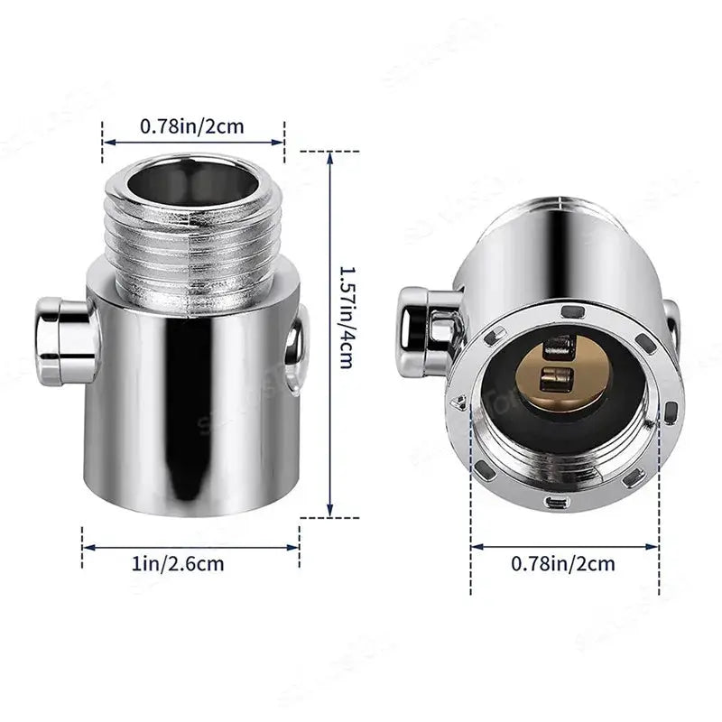 Chrome bathroom shower flow-stop valve with one-button water controller
