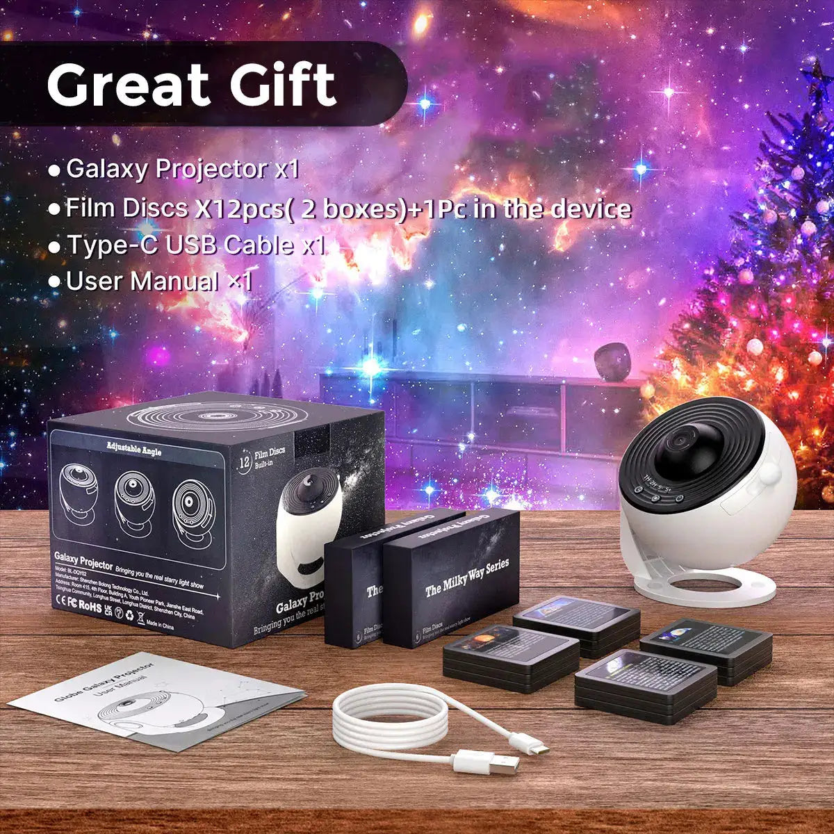 13 In 1 Galaxy Ultral Star Projector HD Night Light 360 Rotate