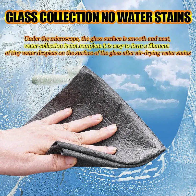 Thicker Magic Cleaning Cloth microfiber rag, dark gray, Simples Market for glass and window cleaning.