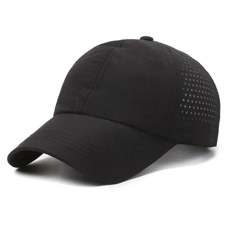 Dry Quickly Sun Cap Unisex Outdoor Casual Baseball Hat Big Size 60 To 65cm Adjustable Peaked Visor Cap