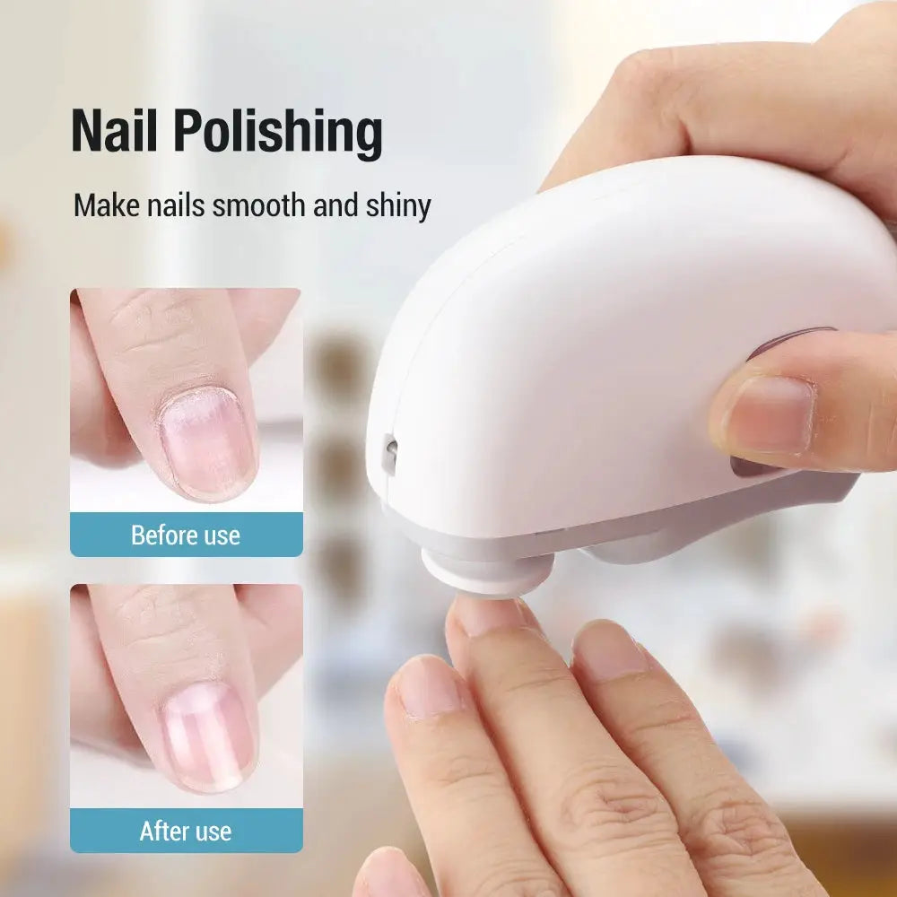 FamilyCare 2 In 1 Electric Nail Clippers For Baby And Family With 360 Degree Rotating Grinding Head For Smooth Manicure