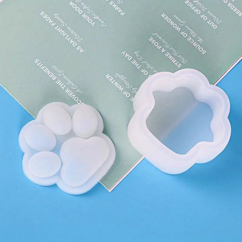 Cat Claw Storage Box Silicone Mold With Lid For DIY Crafts Candle Jar Casting Ashtray Plaster Resin Concrete Home Decor - Simples Market