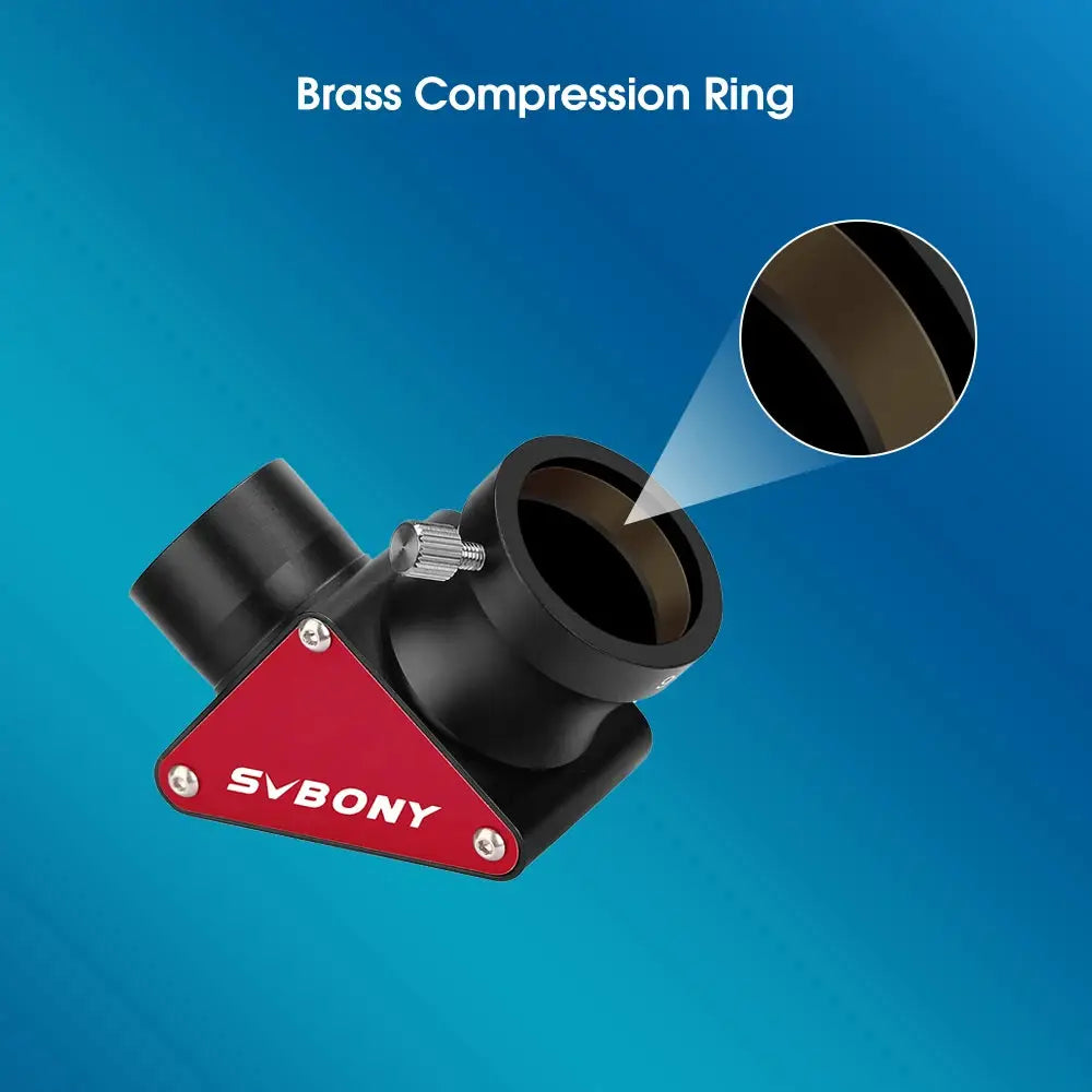 SVBONY SV188P telescope 1.25-inch 90° dielectric mirror diagonal with brass compression ring