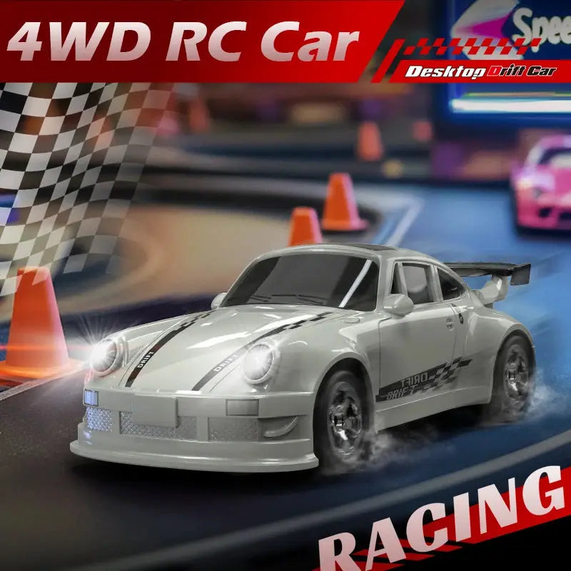 2026 KF20 1:64 Drift RC Car Four Wheel Drive Remote Controlled Racing Car Full Proportion Desk Competition Toy for Boys
