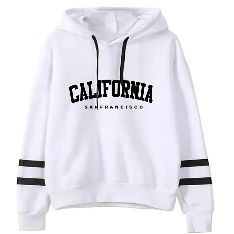 California Womens Hooded Tracksuit With Ankle Pants In Polyester Cotton Blend For Year Round Style Sizes S To 3XL