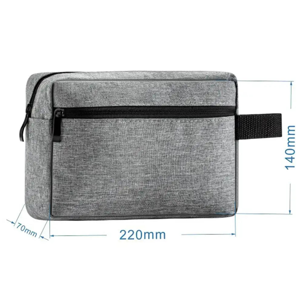 VoyageLux Unisex Travel Toiletry Bag Waterproof Cosmetic Case Durable Canvas For Men And Women