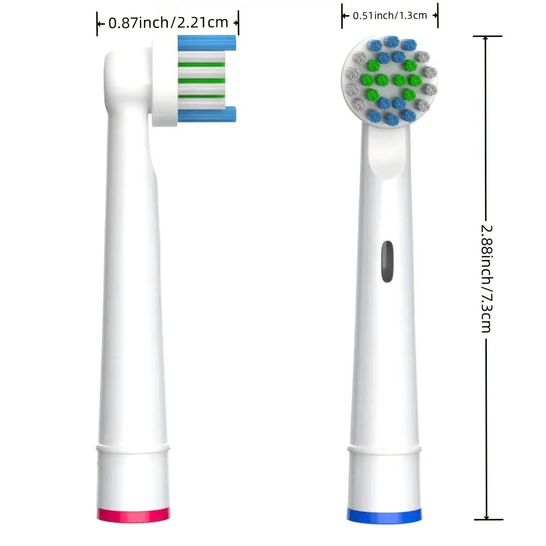 Oral B Compatible Replacement Toothbrush Heads For Braun Electric Toothbrushes With Soft And Medium Nylon Bristles