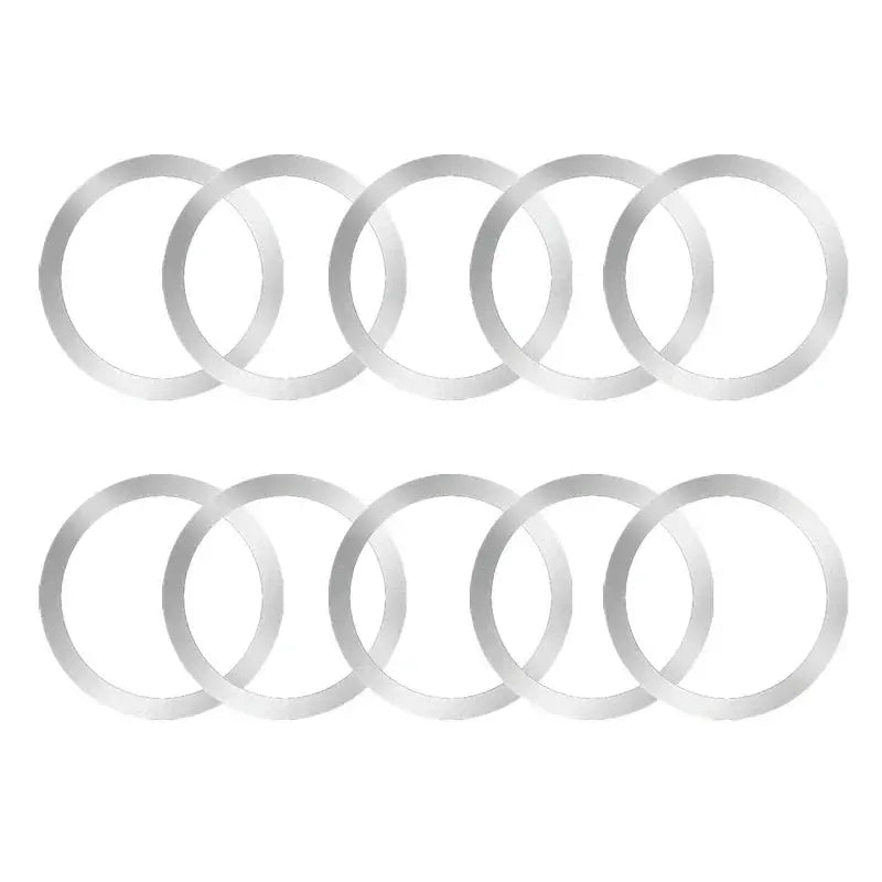 Simples Market universal magnetic metal plate rings, 10-pack, round silver magnets