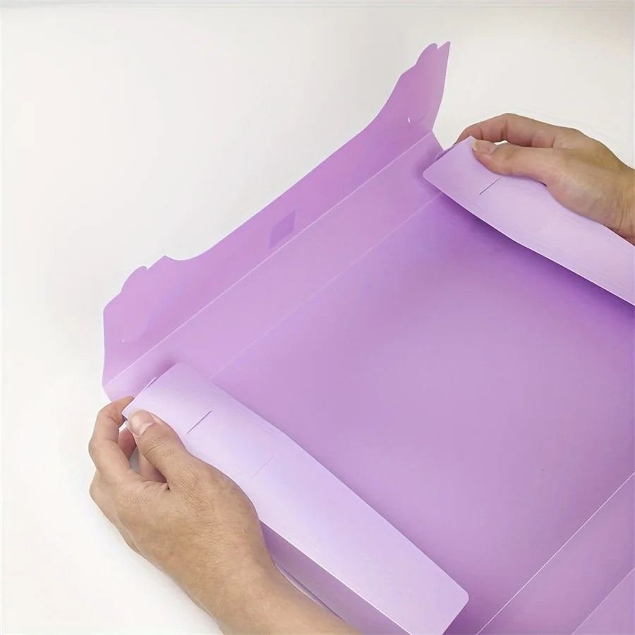 Morandi file box, purple A4 document folder by Simples Market; plastic and paper