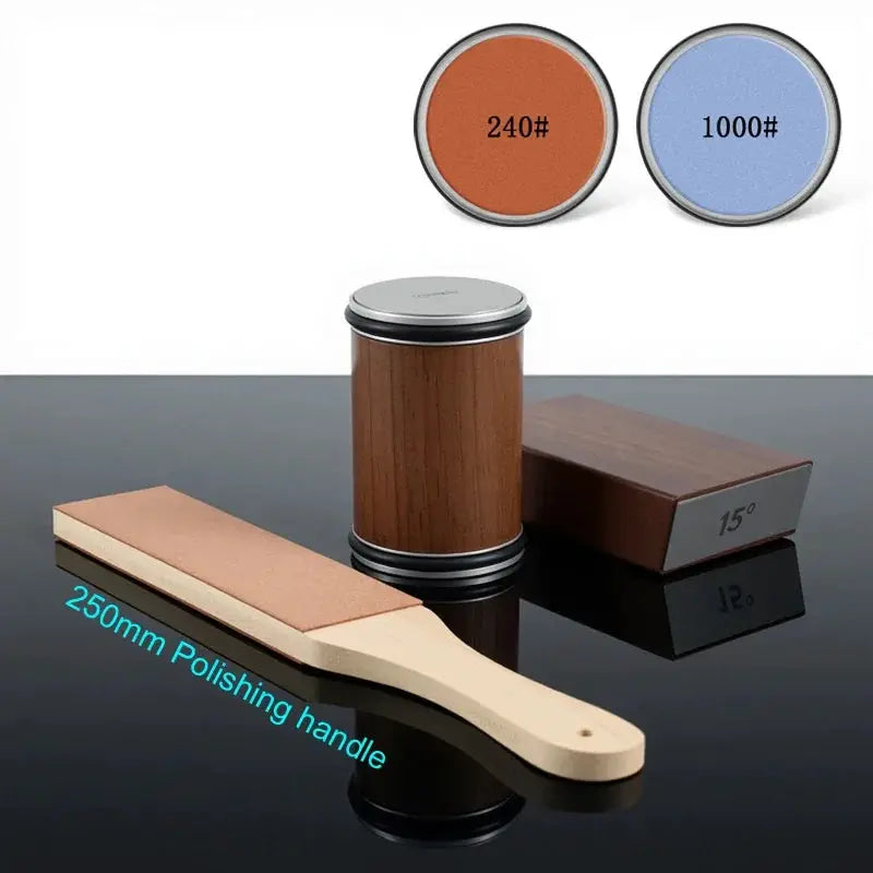 Rolling Knife Sharpener With Magnetic Knife Holder And Diamond Sharpening Stones For 15 And 20 Degree Angles
