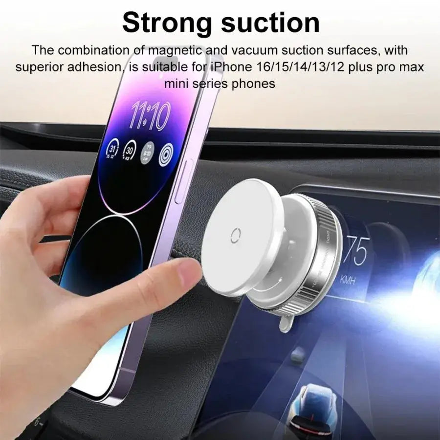 MagSafe Car Phone Holder Magnetic Vacuum Mount 360 Degree Rotation