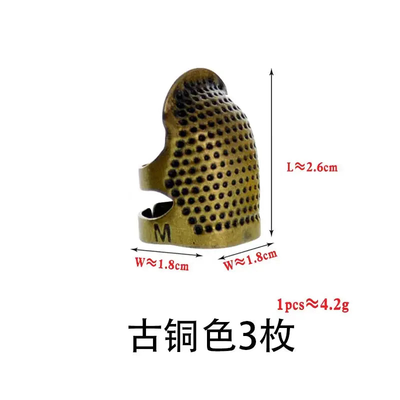 Adjustable Vintage Sewing Thimble Handmade Non Slip Embroidery Ring Finger Holder