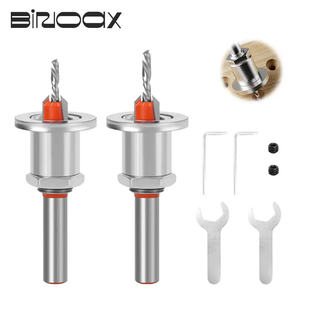 Adjustable Countersink Drill Bit Set With 8mm Shank For Woodworking Quick Change Chamfer Tool 2.8 3 3.2 3.5 4mm