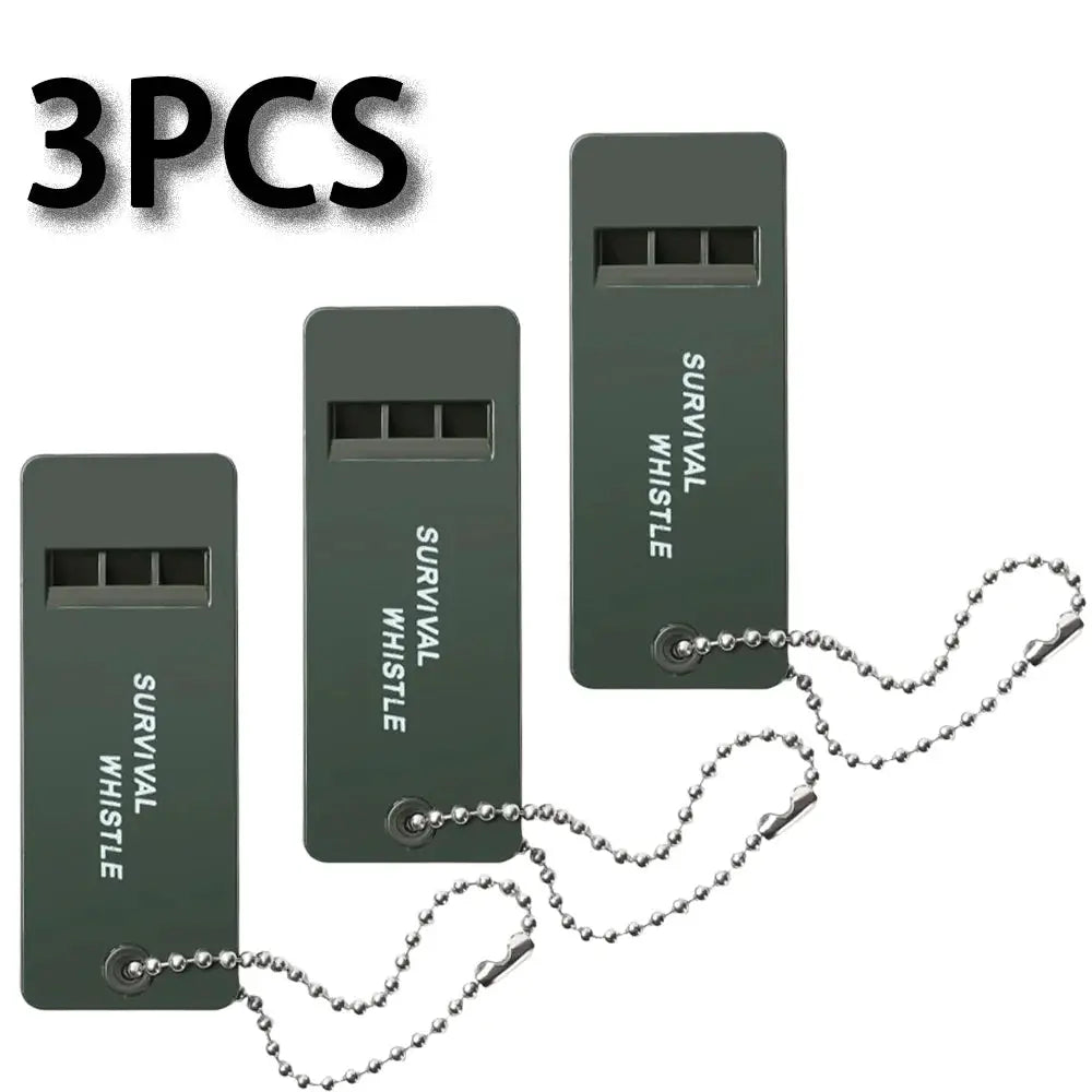 High Decibel Three Frequency Outdoor Emergency Survival Whistle for Camping Hiking Hunting and Safety Gear
