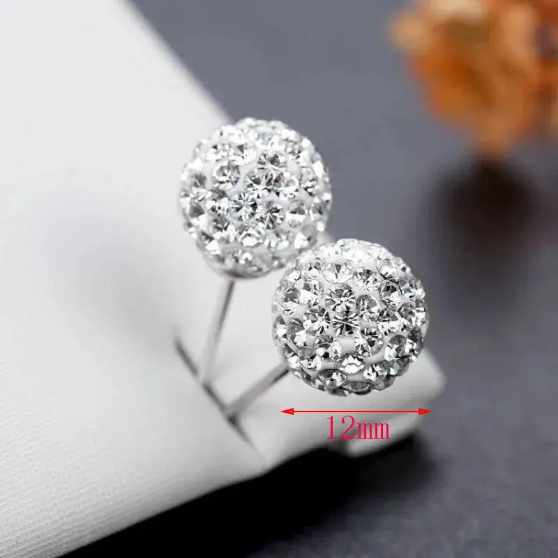 925 Silver Needle Heart Earrings For Women Korean Fashion Crystal Jewelry 2026 Trending Luxury Hoop Earrings