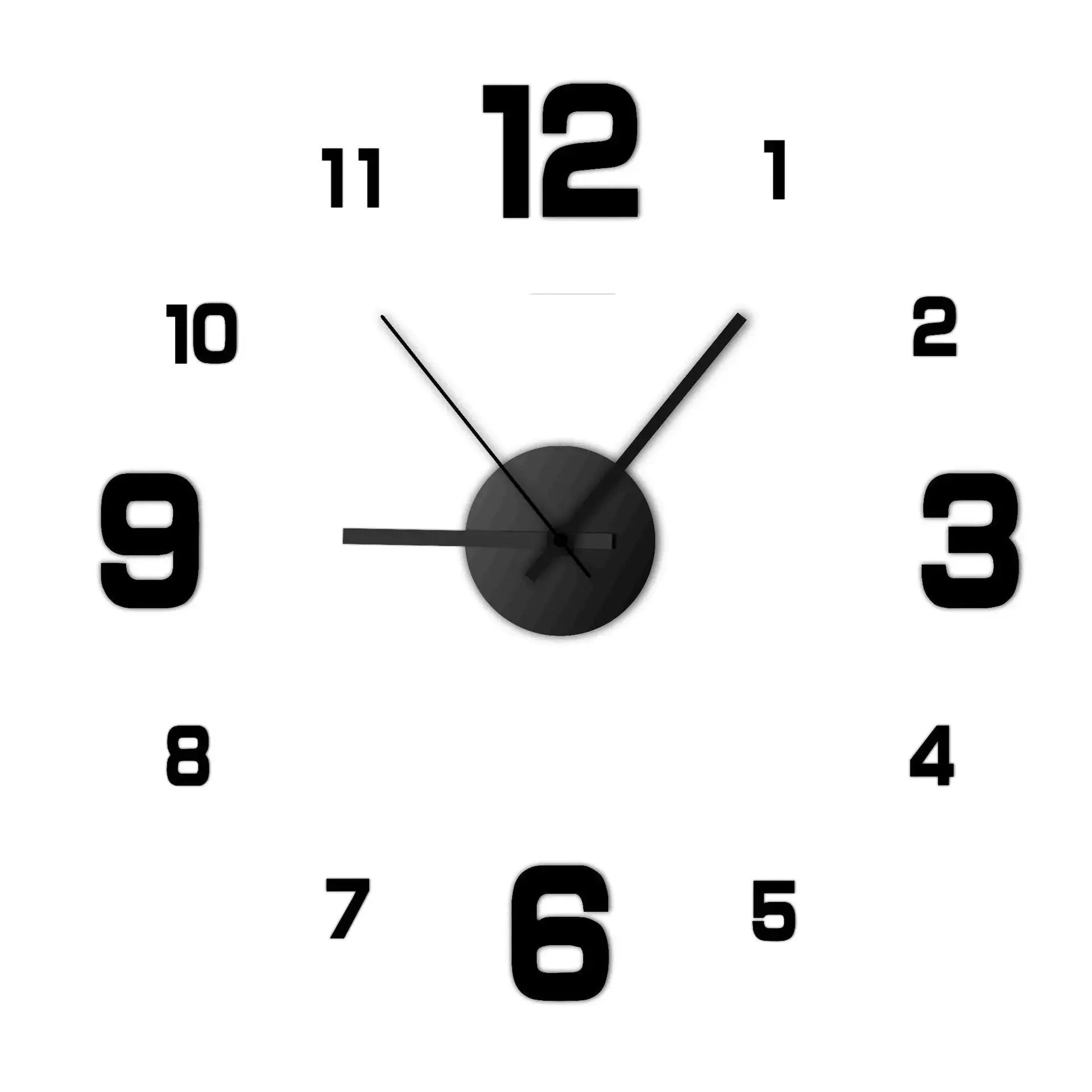 Creative Frameless DIY Wall Clock Wall Decal Silent Clock For Home Office And Living Room Decor