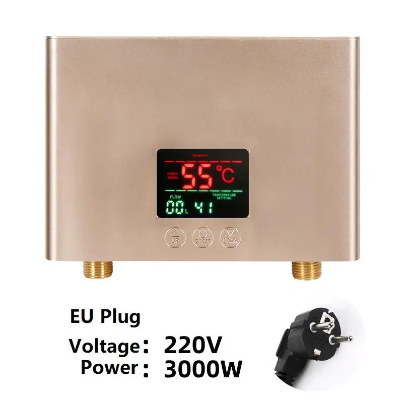 Kbxstart 110V to 220V Instant Wall Mounted Water Heater 3000W and 5500W for Bathroom and Kitchen