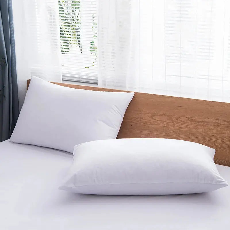 Simples Market white 20x30in solid color pillow cover on bed