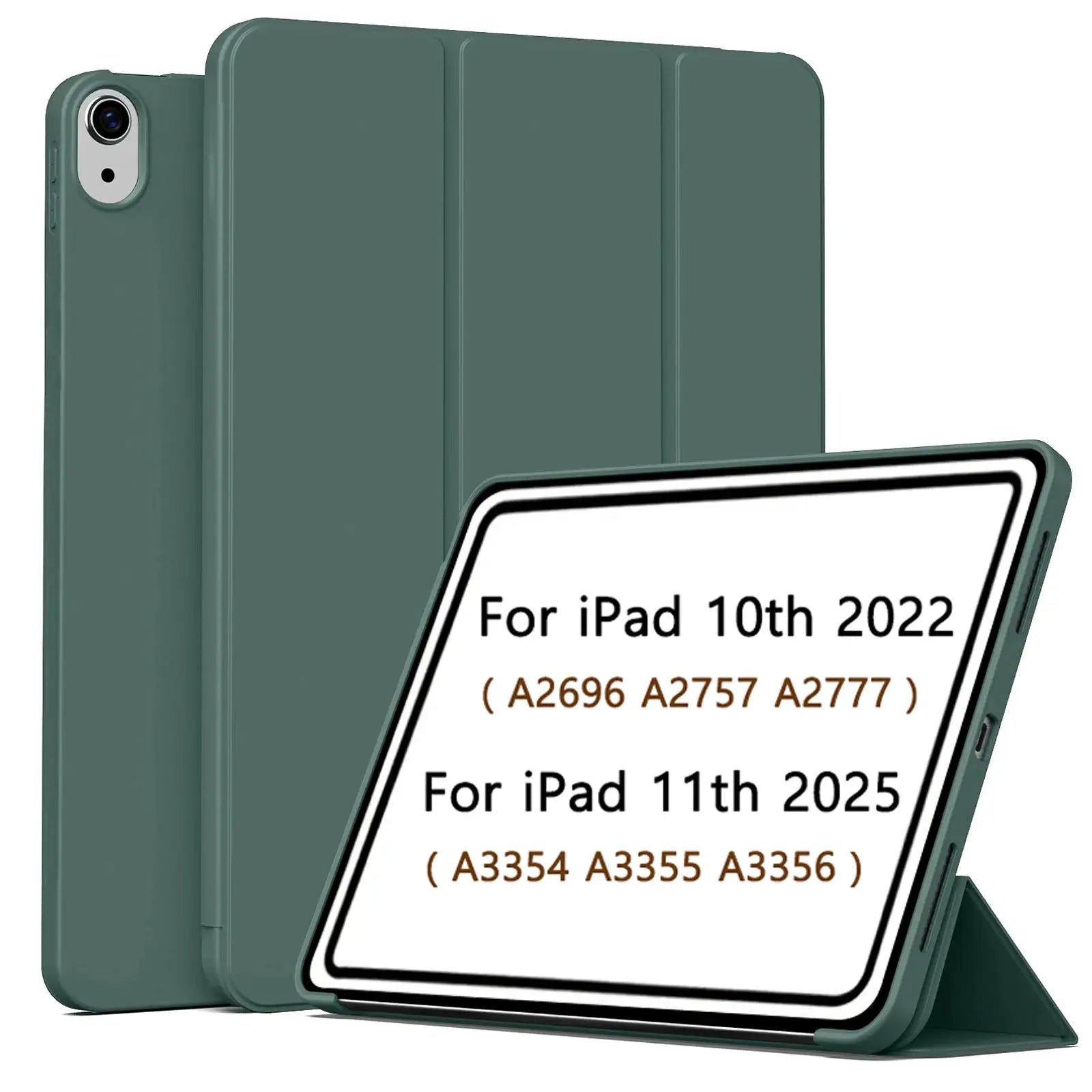 NovaCase Magnetic Slim Trifold Stand Cover For Ipad 11th Gen 2025 And 10th Gen 2022 Faux Leather Protection
