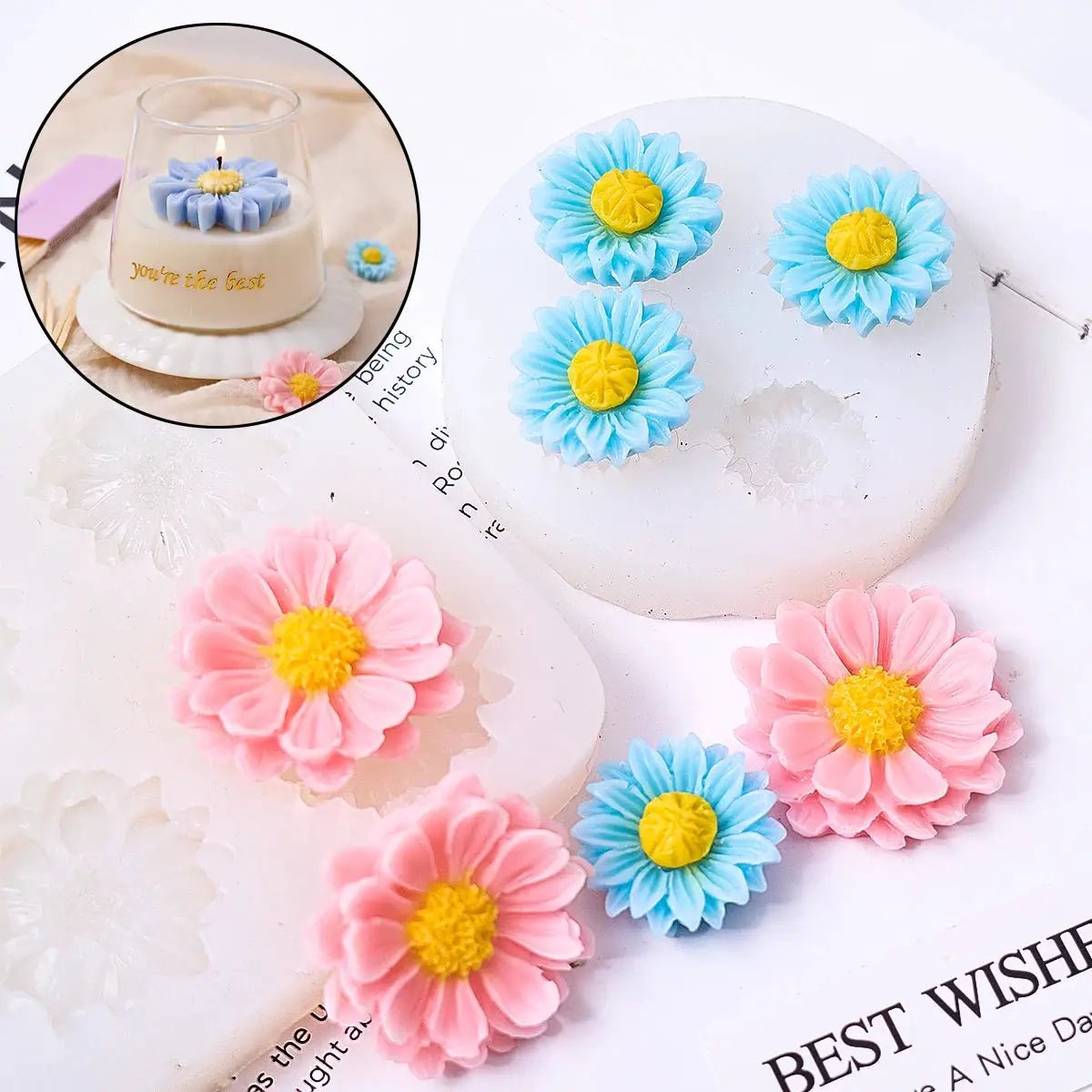 3D Strawberry Aromatherapy Candle Silicone Mold DIY Handmade Romantic Scented For Valentines Day Party Home Decor Gift - Simples Market