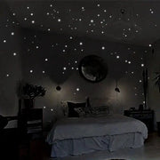 407 Pcs Luminous Wall Stickers Glow In The Dark Star Decor Kids Room