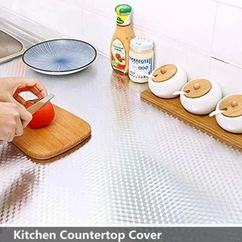 Self Adhesive Aluminum Foil Kitchen Wallpaper Stickers Oil Proof Waterproof Countertop Cabinet Shelf Liner