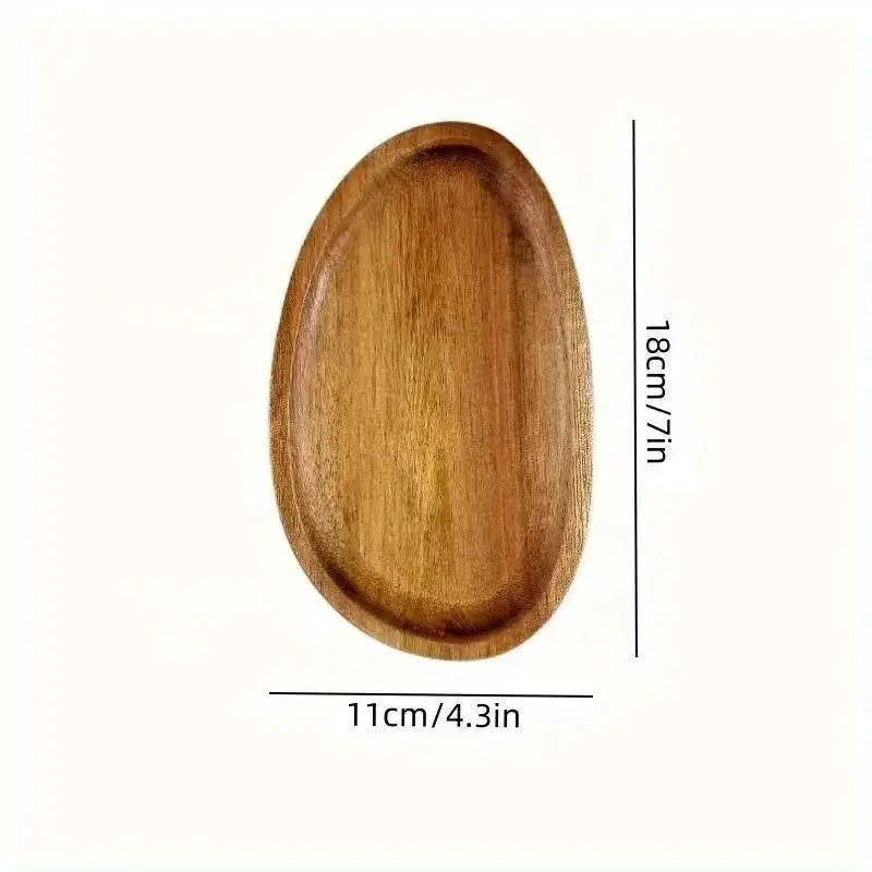 Japanese Solid Wood Fruit Plate Tray Set Multi Size Snack Platter