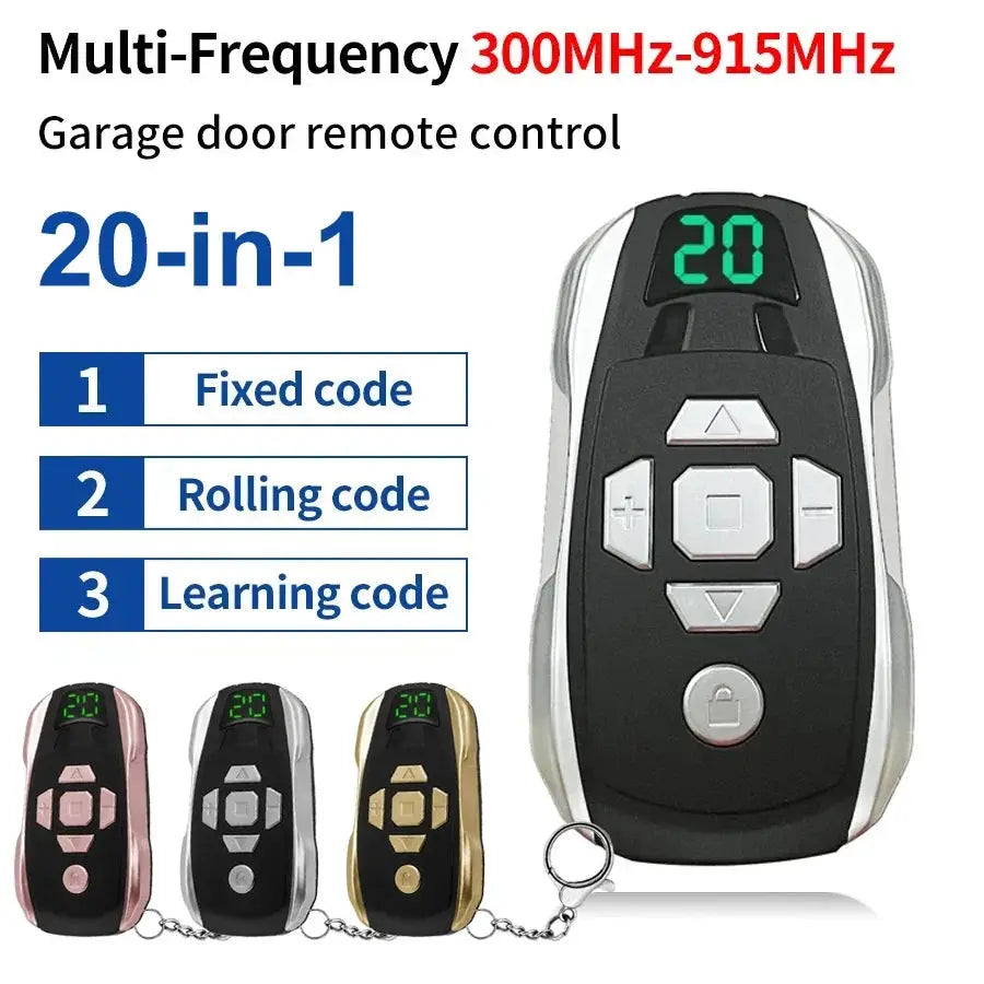Simples Market 20-in-1 multi-frequency garage door remote with four color key fobs