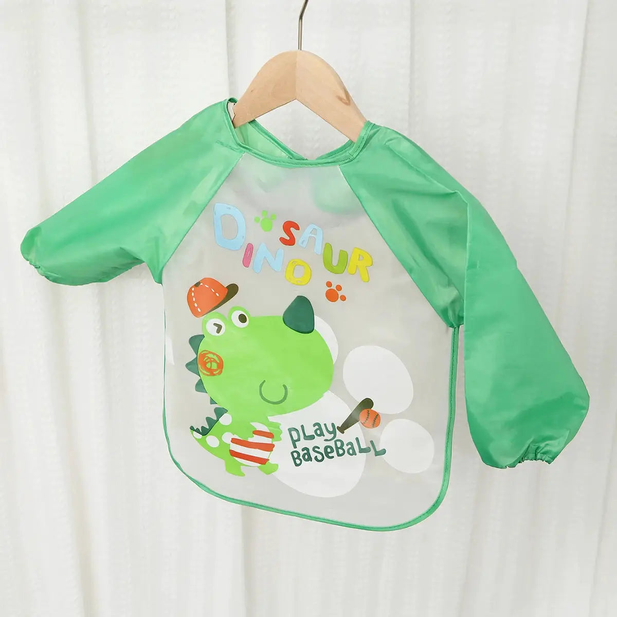 Waterproof EVA Full Sleeve Baby Bibs For Kids Long Sleeve Feeding Smock Apron Eating Breastplate Infant Clothing