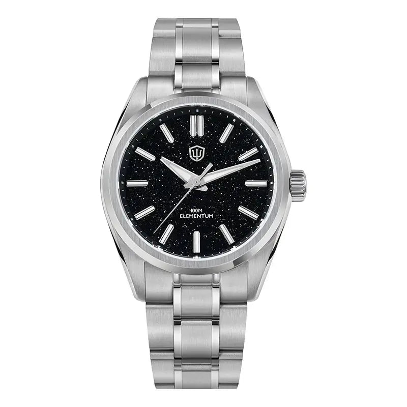 Watchdives WD0003C quartz wristwatch with 38mm ice crack dial, sapphire crystal, luminous hands, stainless steel bracelet, 100m water resistant