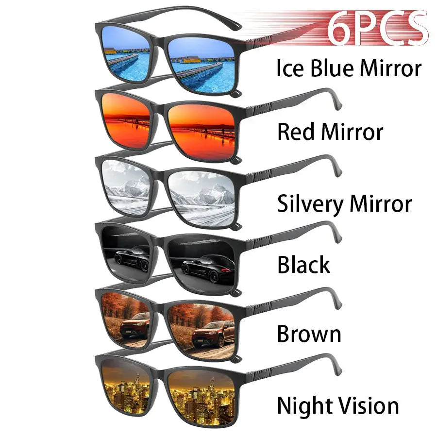 DesignerLux Vintage Check Square Sunglasses With UV400 Protection Durable Polycarbonate Frames For Men And Women