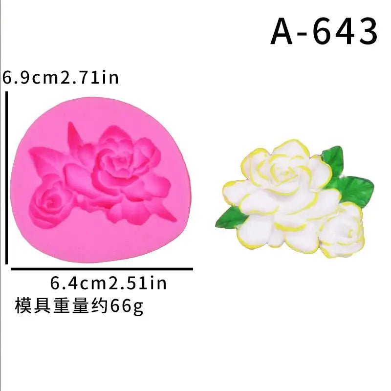 Frangipani Gardenia Flower Silicone Candle Mold For DIY Soap Soy Wax Scented Candles Plaster Ornaments Molds Home Decor - Simples Market