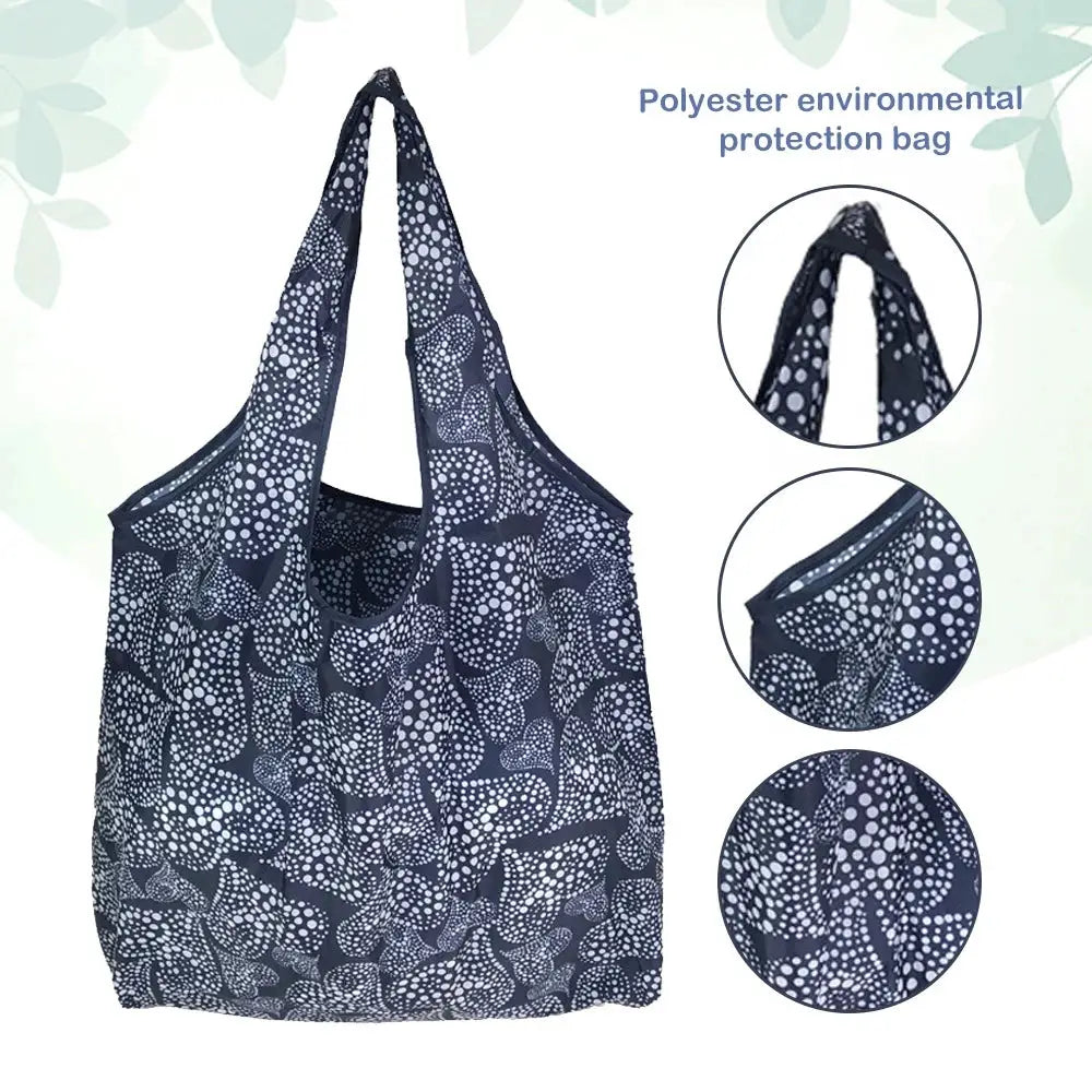 EcoCarry Large Foldable Reusable Tote Bag Made From 190T Polyester For Grocery Shopping Beach Storage
