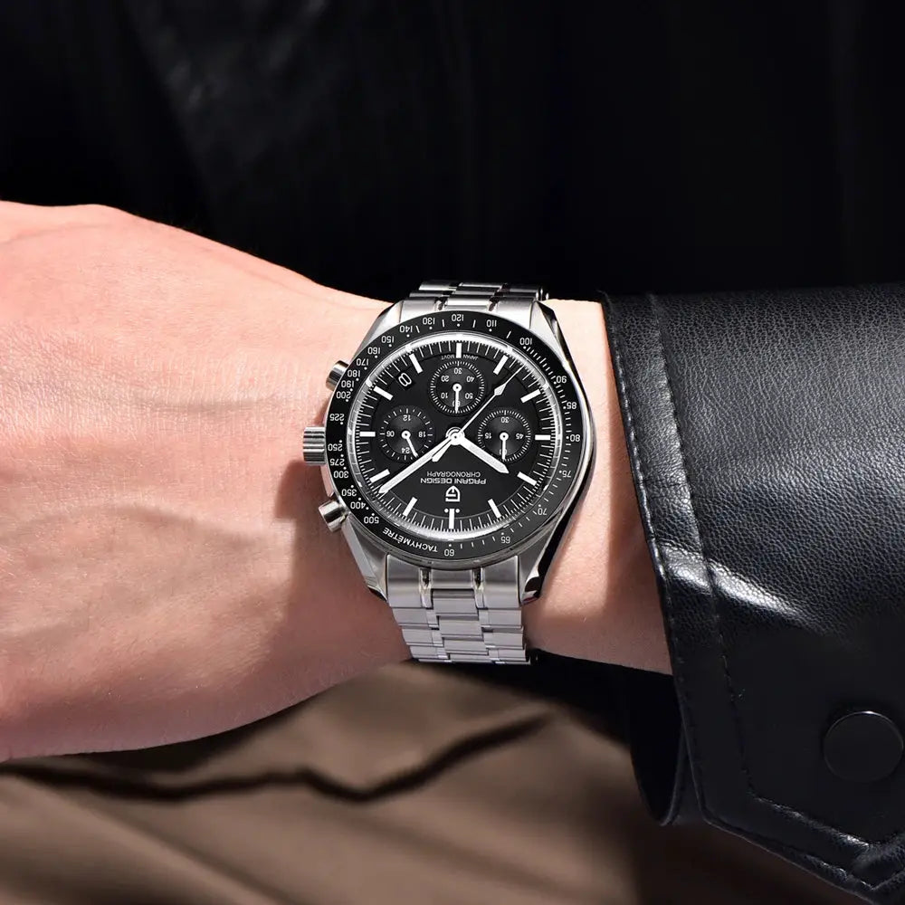 Pagani Design 2026 Retro Chronograph Moon Quartz Watch For Men VK64 Movement Sapphire Crystal Stainless Steel Case