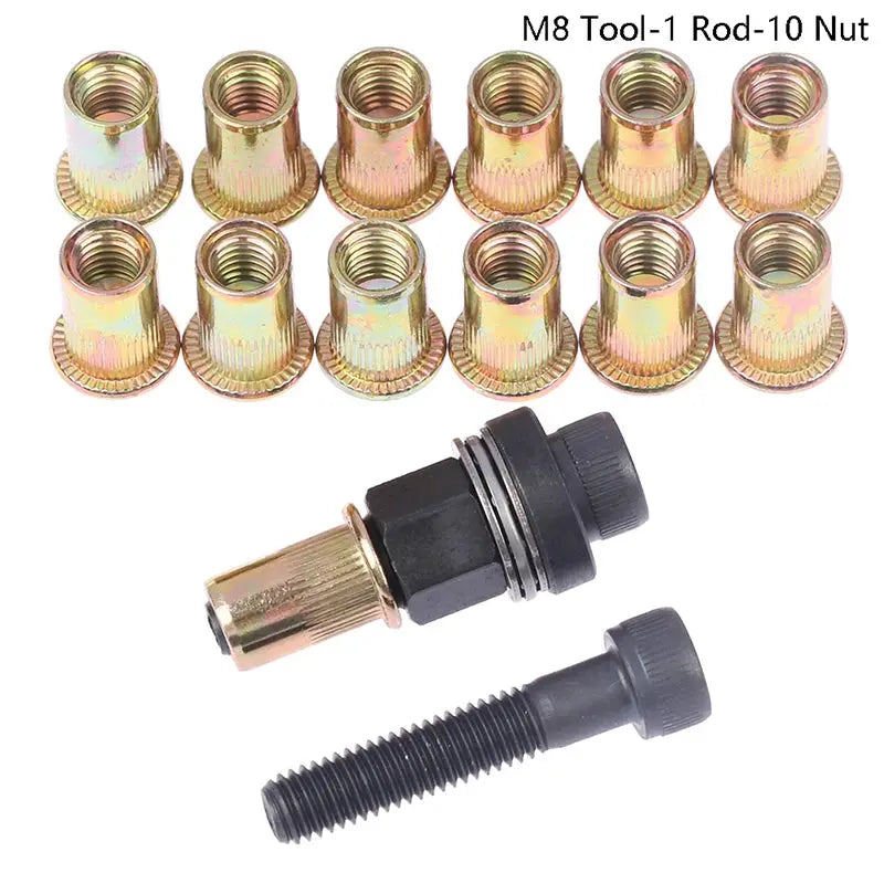 Manual Rivet Nut Gun M6 M8 Stainless Steel Rivet Nut Tool Hexagon Nut Pull Rod For DIY Projects