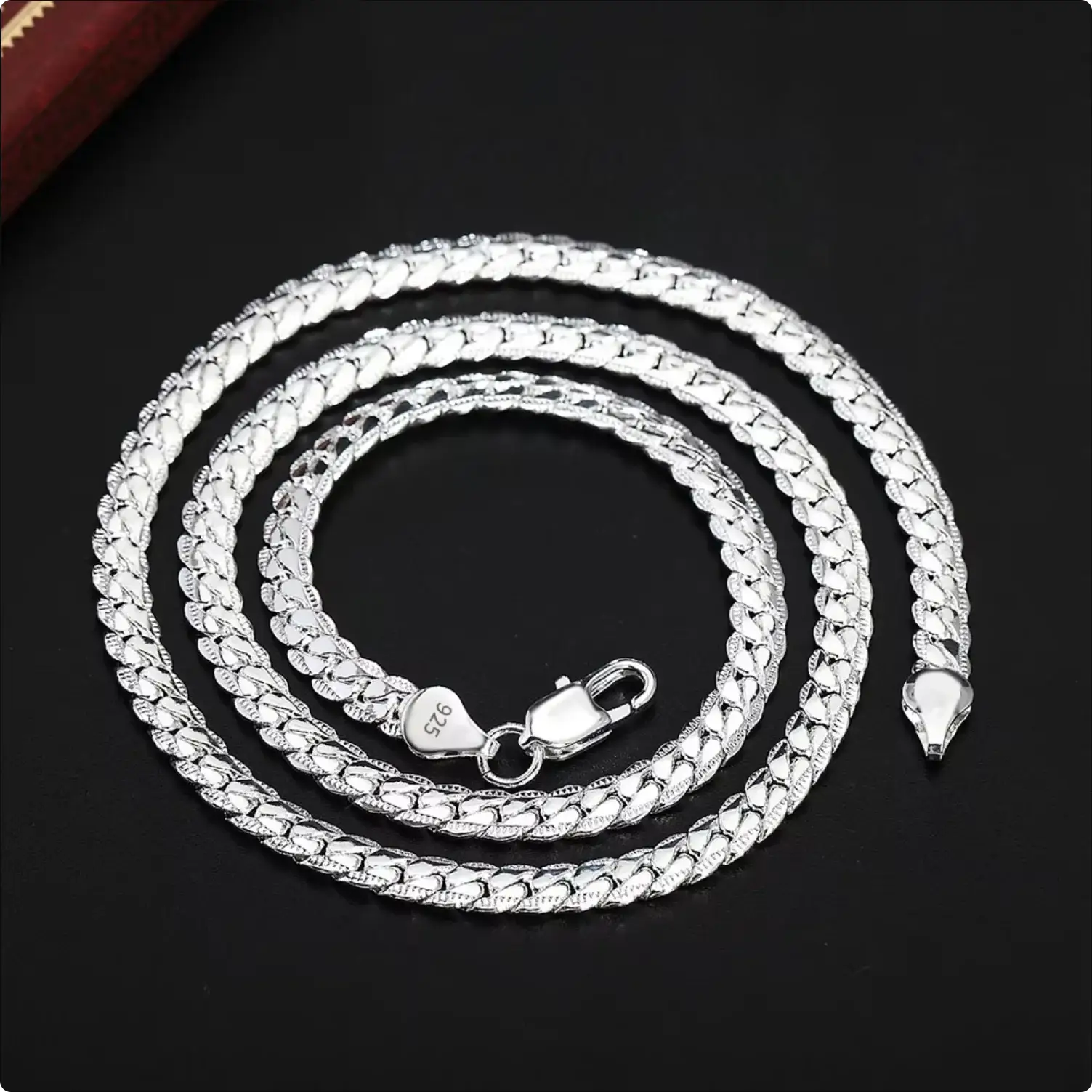 6mm Gold Or Silver Color Sideways Necklace For Men And Women 8 18 20 24 Inch Chain