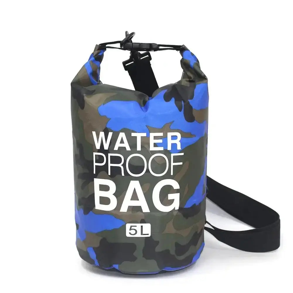 Camouflage Waterproof Dry Bag Sack 2L 5L 10L 15L 20L 30L PVC Coated for Rafting Diving River Trekking Outdoor Gear