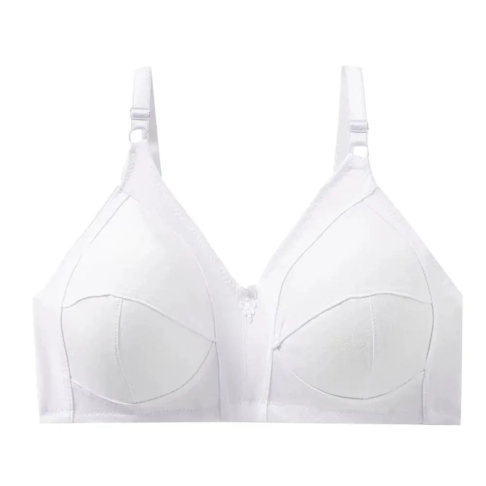 Full-cup white bra, non-padded, seamless, size 36-50, Simples Market