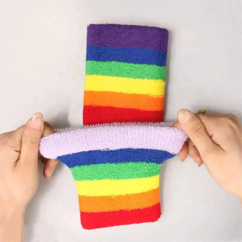 Fashion Sports Headband And Wristband Towel Set Sweatband Cotton Blend For Women And Men Cycling Gym Basketball Tennis