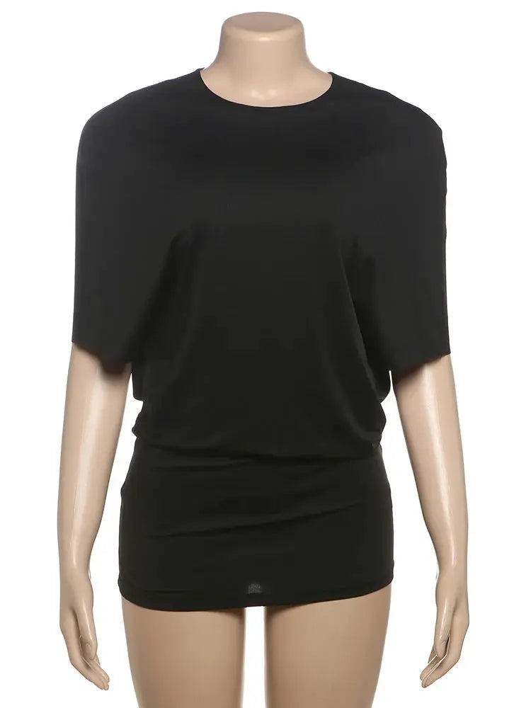 Nibber O Neck Sexy Backless Mini Dress For Women Y2K Solid Trend Style
